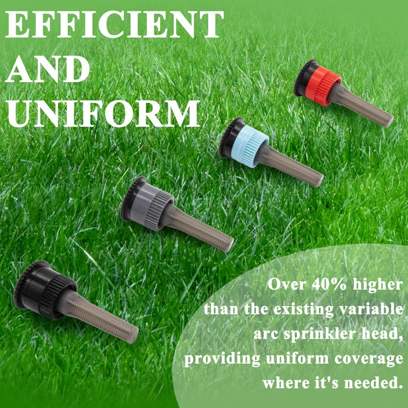 Niuohoy 16Pcs Variable Arc Nozzle Replacement Pop Up Sprinkler Heads for Hunter  RainBird  Adjustable Irrigation Nozzle High Efficiency Orbit Pop-Up Sprinkler Heads for Garden Lawn (6AN  10AN  15AN  17AN) - Image 5